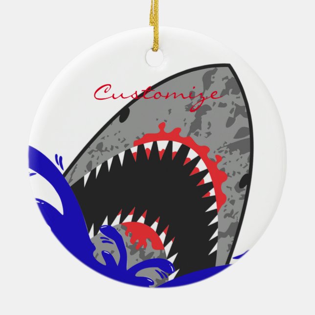 Décoration En Céramique Bloody Shark Jaws Thunder_Cove (Dos)