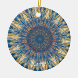 Décoration En Céramique Blue Chakra Kaleidoscope Thunder_Cove