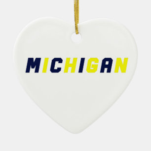 Décoration En Céramique Blue & Gold Michigan
