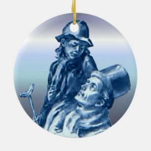 Décoration En Céramique Bob Cratchit et chant de Noël minuscule de Tim