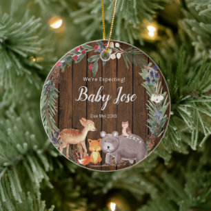 Décoration En Céramique Bois Animaux de bois Nous attendons des parents