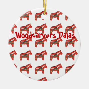 Décoration En Céramique Bois sculpteurs Dala Horse Ornament