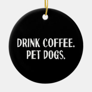 Décoration En Céramique Boisson drôle Café Animal de compagnie Chiens Mign