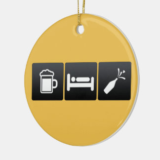 Décoration En Céramique Boisson, sommeil et champagne