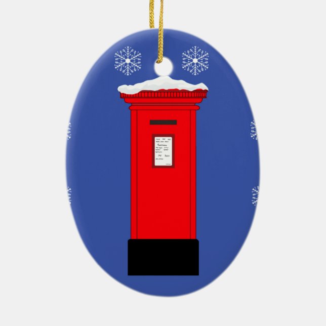 Décoration En Céramique Boîte postale père Noël (Dos)