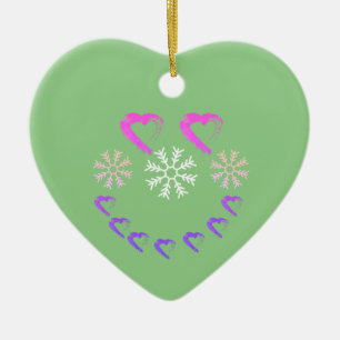 Décoration En Céramique Bon coeur Snowflake Ornament