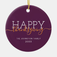 Bon thanksgiving pourpre foncé