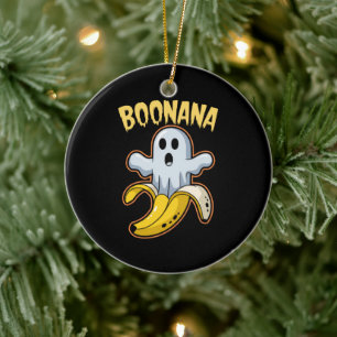 Décoration En Céramique Bonana Fantôme Mignon Banane Halloween