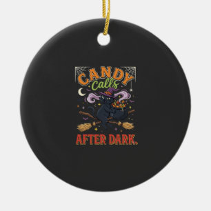 Décoration En Céramique Bonbons d'Halloween appels après la tombée de la n