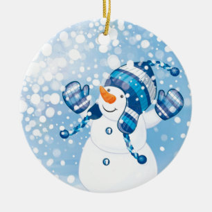 Décoration En Céramique Bonhomme de neige