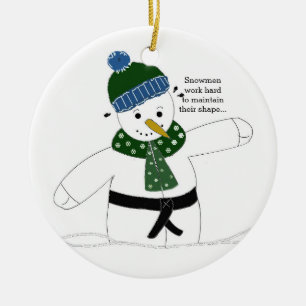 Décoration En Céramique Bonhomme de neige d'arts martiaux