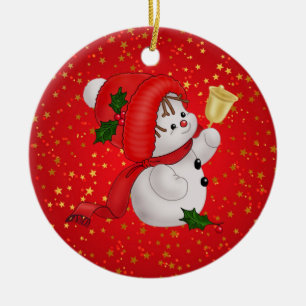 Décoration En Céramique Bonhomme de neige mignon