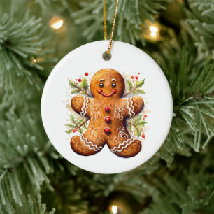 Décoration En Céramique Bonhomme en pain d'épices