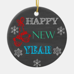 Décoration En Céramique Bonne année 2019 Chalkboard Ornament
