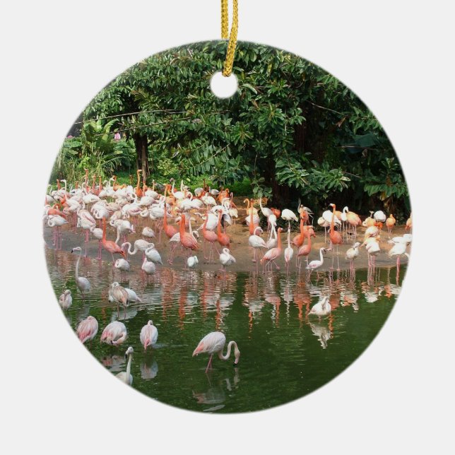 Décoration En Céramique bonne chance flot flamingo (Devant)