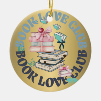 Décoration En Céramique Book love club citation coquette rose secret Père 