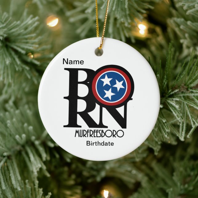 Décoration En Céramique BORN Murfreesboro, Tennessee Personnalisable (Arbre)