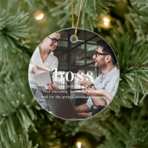 Décoration En Céramique Boss Sentiments photo Keepsaké Noël