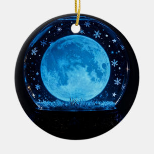 Décoration En Céramique Boule à neige de pleine lune Mystique Magique