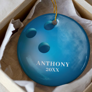 Décoration En Céramique Boule de bowling Noël personnalisée