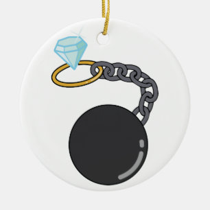 Décoration En Céramique Boule et chaîne de mariage