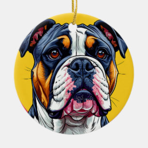 Décoration En Céramique Bouledogue australien chien