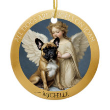 Bouledogue français Fawn ange personnalisé