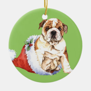 Décoration En Céramique Bouledogue heureux de Howliday