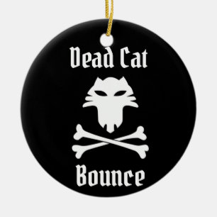 Décoration En Céramique Bounce de chat mort