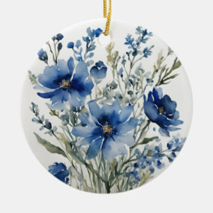 Décoration En Céramique Bouquet de fleurs Elégante aquarelle