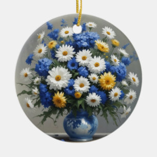 Décoration En Céramique Bouquet de fleurs Elégante aquarelle