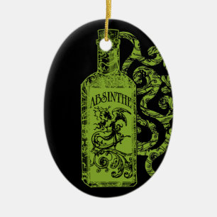 Décoration En Céramique Bouteille d'Absinthe
