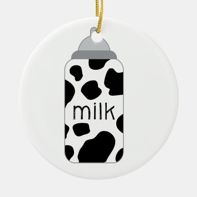 Décoration En Céramique Bouteille pour bébé au lait (Devant)