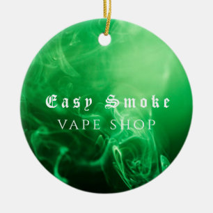 Décoration En Céramique Boutique Vape Fumée Noire Vert