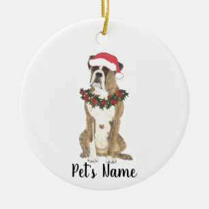 Décoration En Céramique Boxer personnalisé (Brindle)
