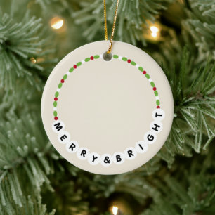 Décoration En Céramique Bracelet D'Amitié Joyeux Et Lumineux Noël