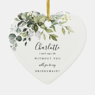 Décoration En Céramique Bridesmaid Proposal Ceramic Keepsake Ornament