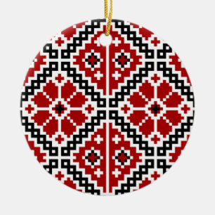 Décoration En Céramique Broderie ukrainienne