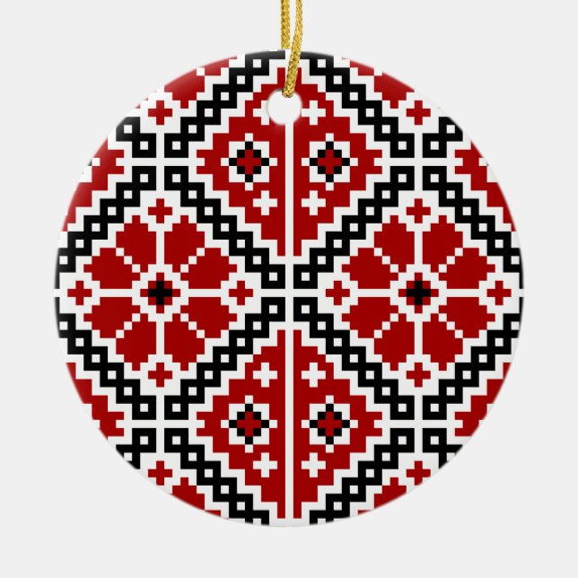 Décoration En Céramique Broderie ukrainienne (Devant)