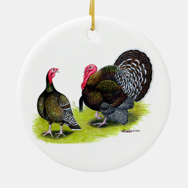 Décoration En Céramique Bronze large de Turquie (Dos)