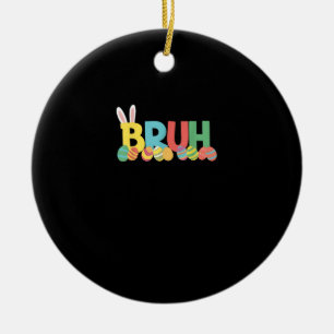 Décoration En Céramique Bruh Bunny Pâques mème mignon Pour Enfants _11