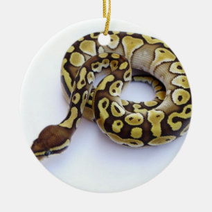 Décoration En Céramique Brun et python 2 de boule d'or