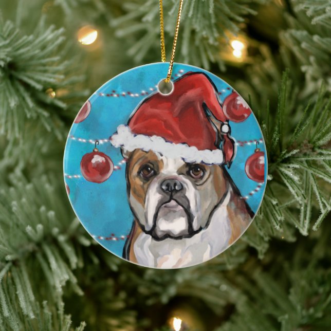 Décoration En Céramique Bulldog (Arbre)
