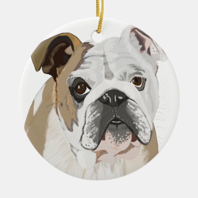 Décoration En Céramique Bulldog anglais (Devant)