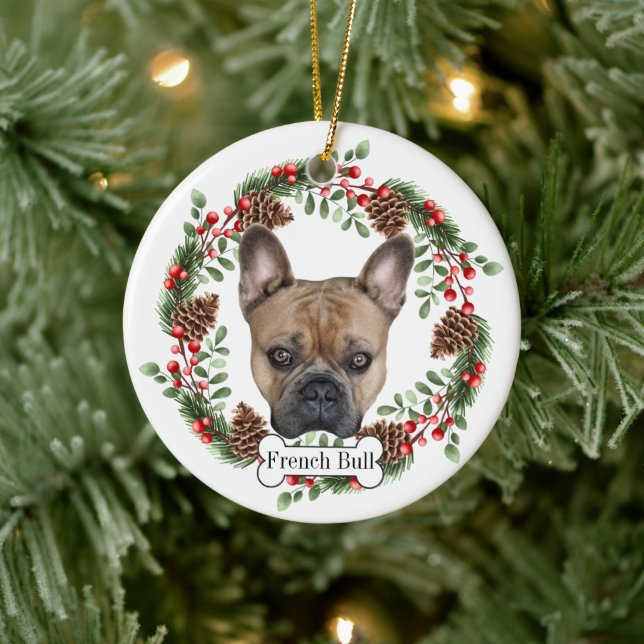 Décoration En Céramique bulldog français (Arbre)