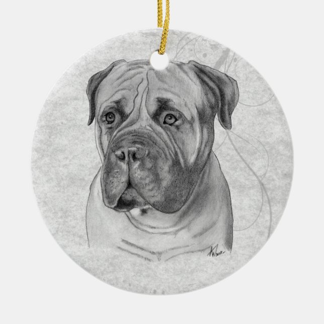 Décoration En Céramique Bullmastiff (Devant)