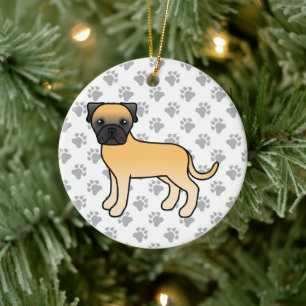 Décoration En Céramique Bullmastiff joli chien de dessin