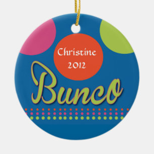 Décoration En Céramique Bunco avec l'ornement de points