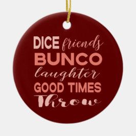 Décoration En Céramique Bunco Dice Amis Noël
