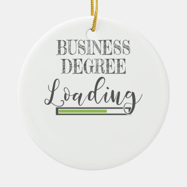 Décoration En Céramique Business School Student Cadeau Business Degré Load (Devant)